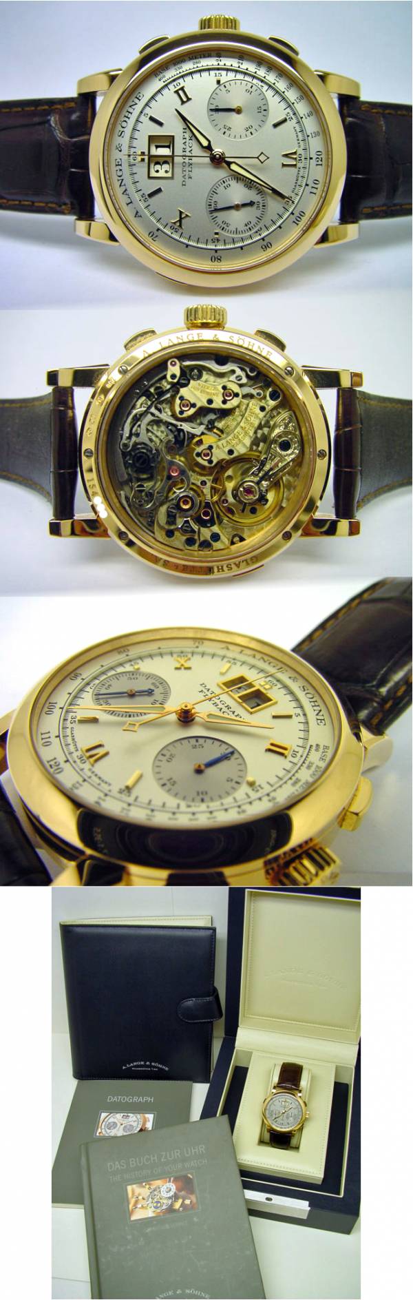 A. Lange &amp; S&ouml;hne 403.032 Datograph Flyback Chronograph Rotgold Full Set